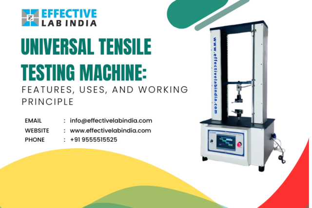 Universal tensile testing machine display
